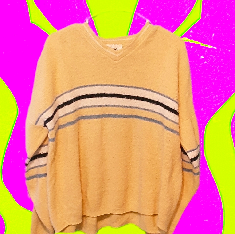 Yellow fuzzy Vintage Sweater